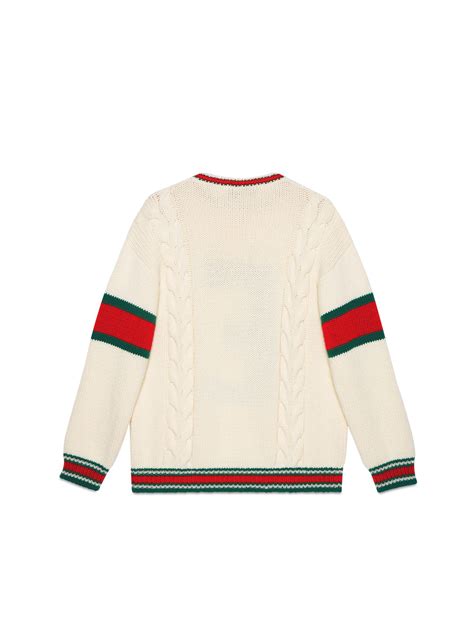 maglione gucci strisce bianco azzurro|Maglioni da Donna .